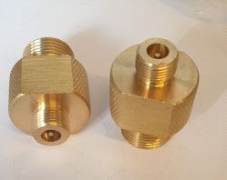 Messing adaptor 7/16 " check valve- 3/8"