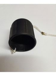 Plastkork for jumbo ventil, Svart med lekkasjesikring