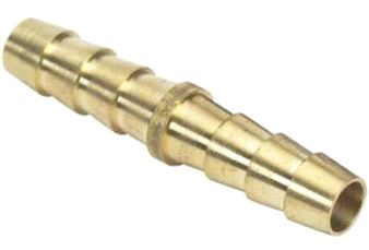 Slangestuss - 10 mm  - 8mm rørkobling messing 2.pk.